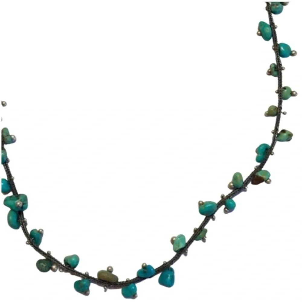 Twist Turquoise Sterling Silver Necklace
